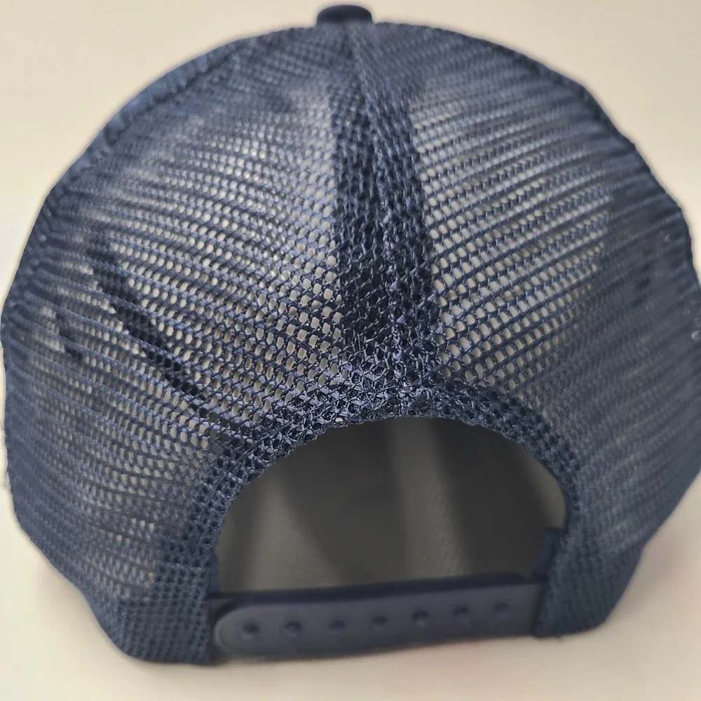 Vintage US Navy Hat Snapback S-M Trucker Mesh Blue Persuppdet‎ Jax Jacksonville